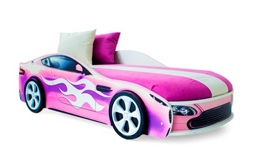 Кровать-машина Бондимобиль розовый в Энгельсе - предосмотр