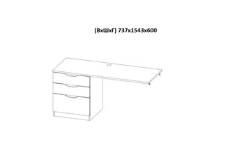 Кровать-чердак с письменным столом и шкафом POLINI Kids Simple Белый / Бетон в Саратове - предосмотр 9