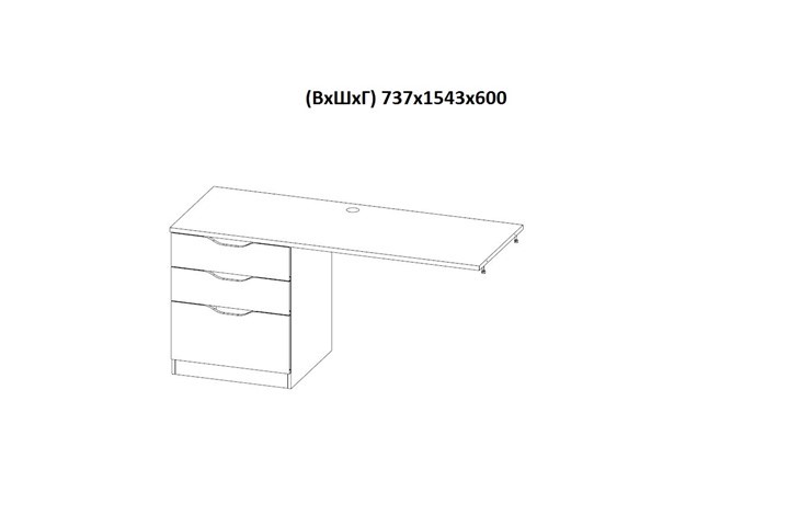 Кровать-чердак с письменным столом и шкафом POLINI Kids Simple Белый / Бетон в Саратове - изображение 9