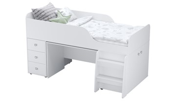 Кровать-чердак с рабочей зоной POLINI Kids Simple 4500 Белый в Энгельсе - предосмотр 6