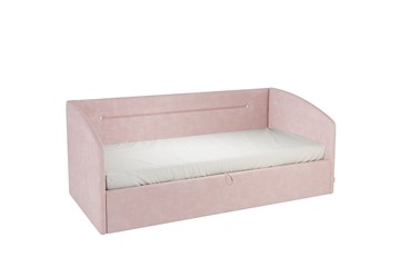 Кроватка 0.9 Альба (Софа), нежно-розовый (велюр) в Энгельсе