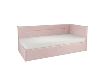 Детская кровать 0.9 Альба (Тахта), нежно-розовый (велюр) в Саратове