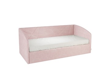 Детская кровать 0.9 Бест (Софа), нежно-розовый (велюр) в Саратове