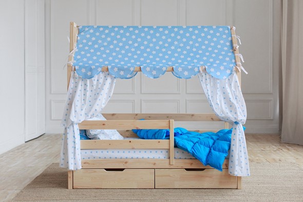 Кровать детская Домик с ящиками, без покраски в Саратове - изображение