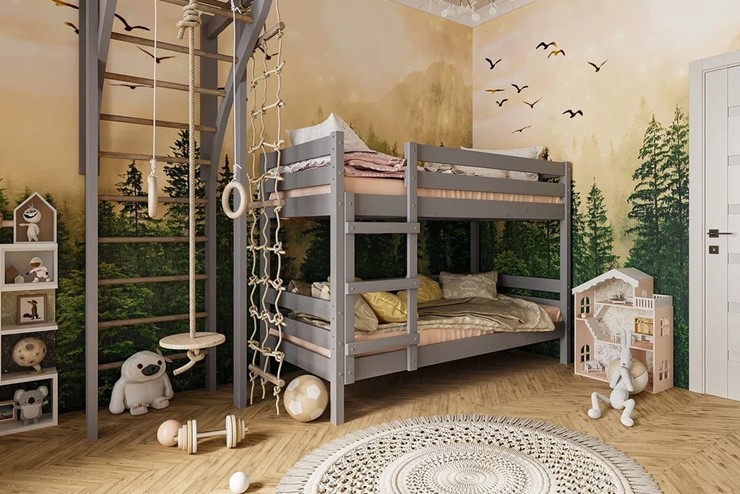 Кровать в детскую Джуниор двухъярусная (Антрацит) в Саратове - изображение 2
