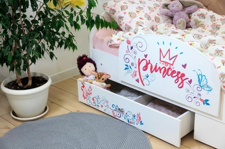 Кровать детская Эльза с бортиком, Розовый (латы) в Саратове - изображение 2