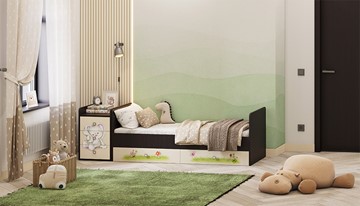 Детская кровать с комодом Фея 1100 Зайчонок Венге-бежевый в Саратове - предосмотр 5