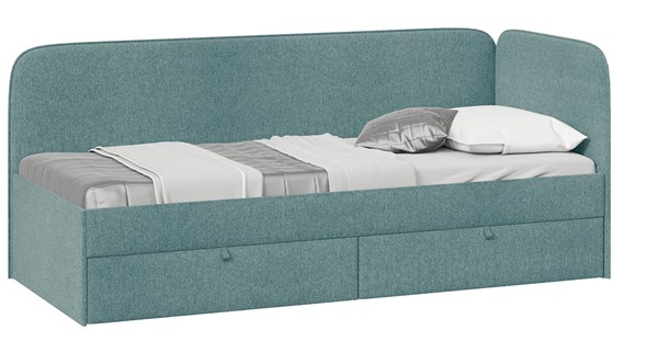 Кровать детская Молли тип 1 (80), Микровелюр Scandi Indigo 11 в Саратове - изображение