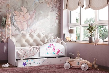 Детская кровать с бортиками Звездочка с бортиком, Бежевый в Саратове