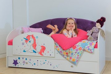 Односпальная детская кровать Звездочка с бортиком, Фиолетовый в Саратове - предосмотр 4