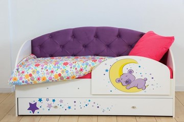 Односпальная детская кровать Звездочка с бортиком, Фиолетовый в Саратове - предосмотр 7
