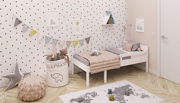 Кровать детская POLINI Kids Simple 935 Белый в Саратове - изображение 6