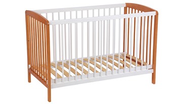 Кроватка для новорожденных POLINI Kids Simple 101 Белый / Бук в Саратове
