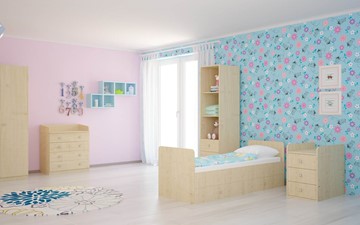 Кровать для новорожденных с комодом POLINI Kids Simple 1100 Натуральный в Саратове - предосмотр 4