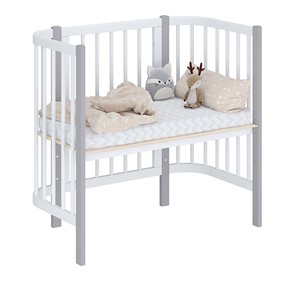 Приставная кровать POLINI Kids Simple 105 Белый / Серый в Энгельсе - предосмотр 1