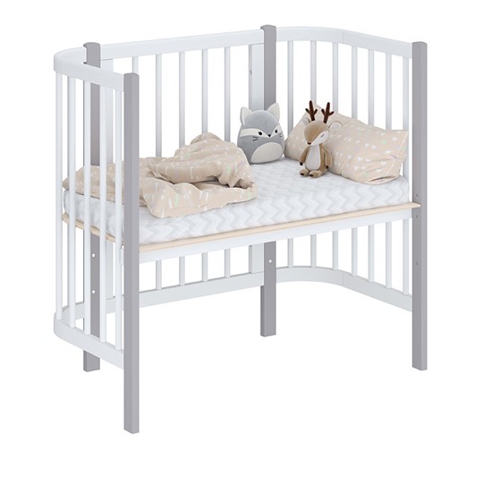 Приставная кровать POLINI Kids Simple 105 Белый / Серый в Энгельсе - изображение 1
