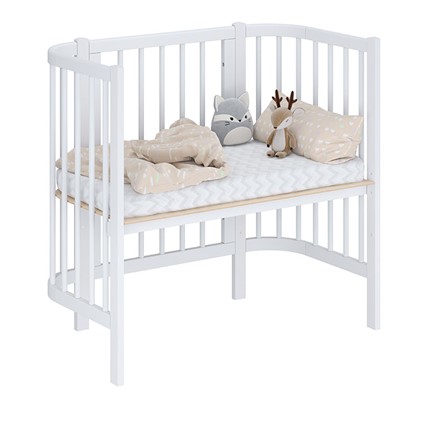 Кроватка приставная POLINI Kids Simple 105 Белый в Энгельсе - изображение