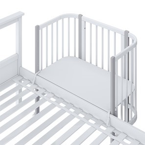 Приставная кровать POLINI Kids Simple 120 Белый / Серый в Саратове - предосмотр 4