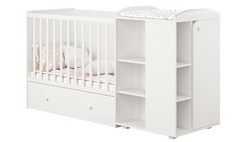 Детская кровать-трансформер с комодом POLINI Kids Ameli 800 Белый, серия AMELI в Энгельсе - предосмотр 1