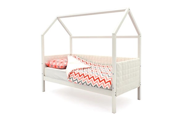 Детская кровать-домик «Svogen белая» мягкая в Саратове - изображение