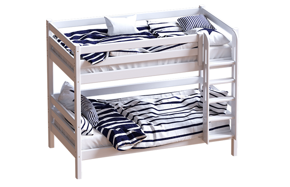 Детская кровать двухъярусная Авалон, восковая эмаль с прямой лестницей в Саратове - изображение