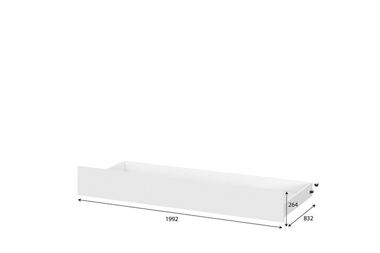 Детская выкатная кровать Токио, белый текстурный (одинарная (0,9х2,0) + выкатная) в Энгельсе - изображение 4