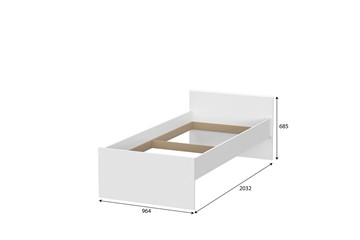 Детская выкатная кровать Токио, белый текстурный (одинарная (0,9х2,0) + выкатная) в Энгельсе - предосмотр 3