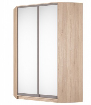 Угловой шкаф Аларти (YA-230х1400(602) (10) Вар. 5; двери D5+D5), с зеркалом в Саратове - изображение