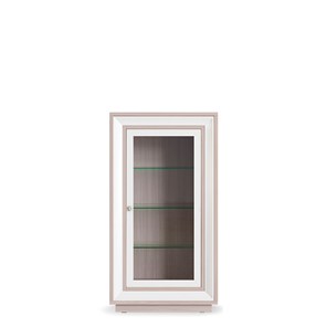 Шкаф низкий  (1 стеклодверь) Прато 776, Ясень светлый \ жемчуг в Саратове
