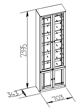 Шкаф для книг Sherlock 32, Дуб Сонома в Энгельсе - изображение 3