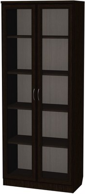 Шкаф со стеклянными дверцами 218, цвет Венге в Саратове - изображение