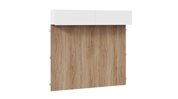 Настенный шкаф с декоративными панелями Порто (366) СМ-393.21.023-24 (Белый жемчуг/Яблоня беллуно/Белый софт) в Саратове