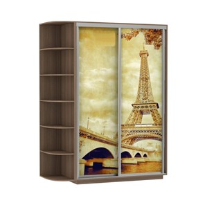 Шкаф Экспресс 1900x600x2400, со стеллажом, Париж/шимо темный в Саратове