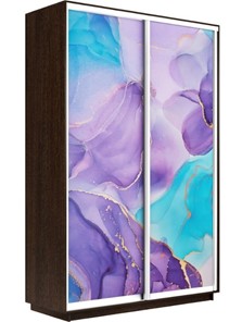 Шкаф 2-дверный Экспресс 1600x600x2400, Абстракция фиолетовая/венге в Саратове