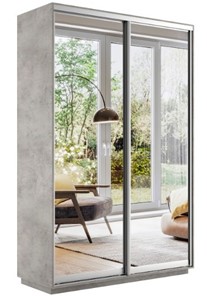 Шкаф 2-дверный Экспресс (2 зеркала) 1200x450x2400, бетон в Саратове