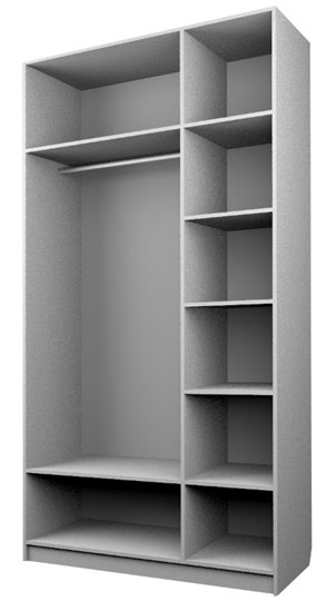 Шкаф трехдверный ЭШ3-РС-23-12 Зс (с зеркалом), Дуб Крафт белый в Саратове - изображение 1