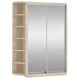 Шкаф Экспресс (2 зеркала), со стеллажом 1500x600x2400, дуб сонома в Саратове
