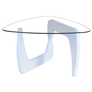 Стеклянный столик в гостиную Берген-3, белый в Саратове