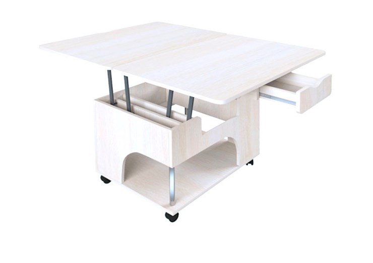 Складной стол-трансформер Стэп, Бодега белый в Саратове - изображение 5