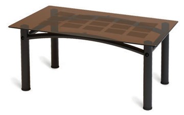 Стеклянный столик Роберт-3М, черный/тонированное стекло в Саратове