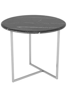 Круглый столик Альбано (черный мрамор-хром) в Энгельсе