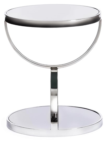 Кофейный столик GROTTO (mod. 9157) металл/дымчатое стекло, 42х42х50, хром в Энгельсе - изображение 1