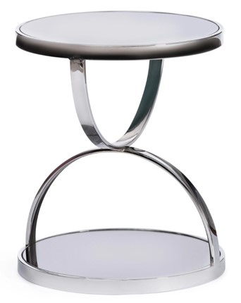 Кофейный столик GROTTO (mod. 9157) металл/дымчатое стекло, 42х42х50, хром в Саратове - изображение