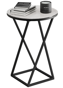 Круглый столик ДП 1-03-05 исп. 2 (Черный/Стекло с рисунком Песок) в Саратове