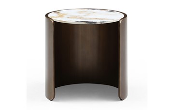Круглый столик ET3095CI (D45) белая керамика /бронзовый в Саратове