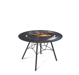 Круглый столик SHT-S100 / SHT-TT32 60 стекло/МДФ (лунная ночь/черный муар) в Энгельсе
