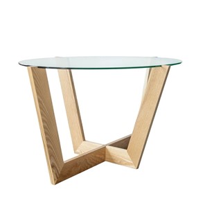 Овальный стол Оникс-6, Натуральный массив/Прозрачное стекло в Энгельсе