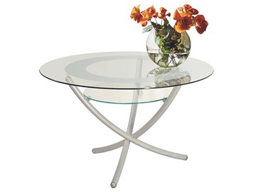 Стеклянный столик Дуэт 4 (металлик-прозрачное) в Саратове