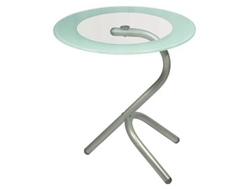 Стеклянный столик Дуэт 5 (металлик-прозрачное) в Саратове - предосмотр