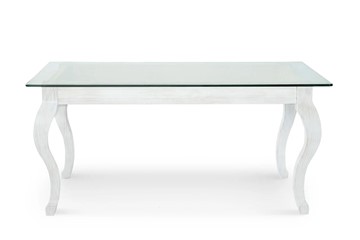 Стеклянный столик Оникс-12, Выбеленный дуб/Прозрачное стекло в Саратове